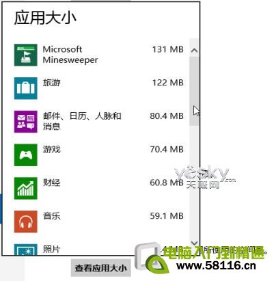 鿴Windows 8ϵͳӦռռС